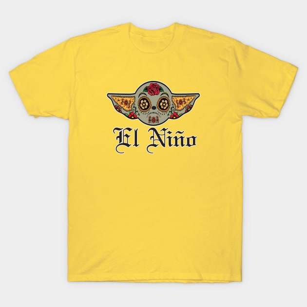 El Nino Sugar Skull T-Shirt by BoxDugArt